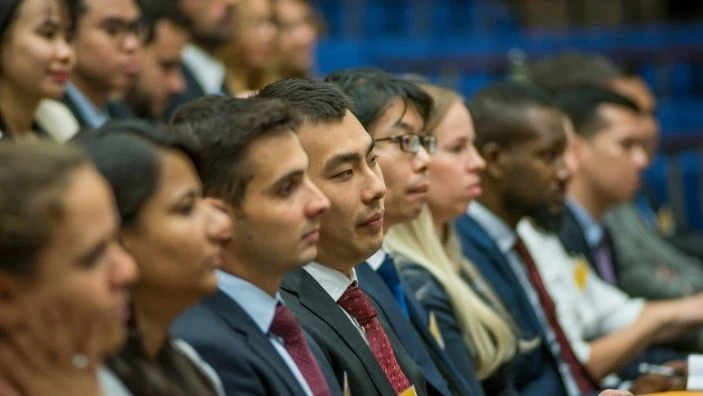 Cambridge students in a lecture.