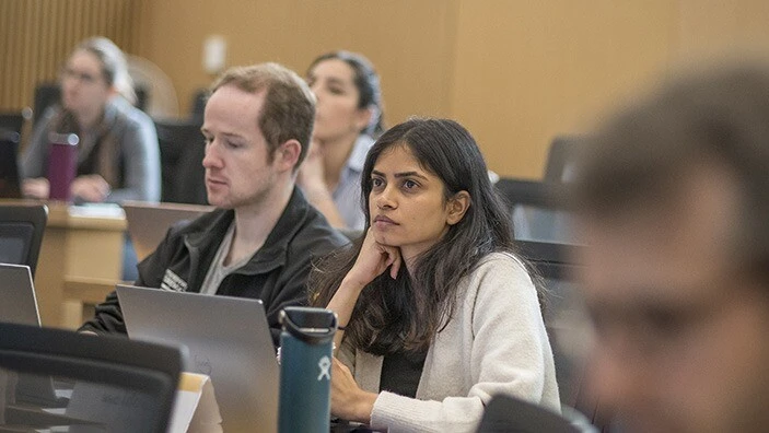 Student in lecture.