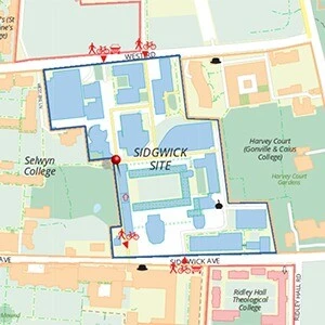 Screengrab of the University map of the Faculty of Economics site.