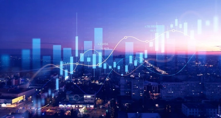 Finance district chart.