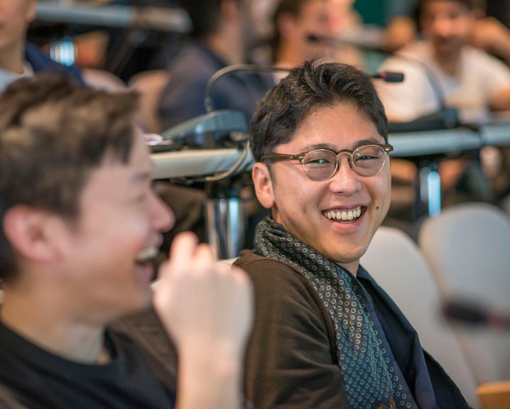 Male student smiling.