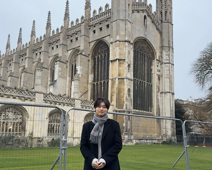 Justin Hyunjin Kim outside King's College.