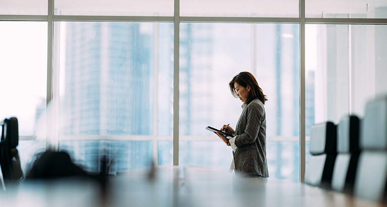 Woman in the office.