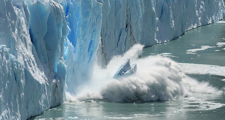 Melting glacier.